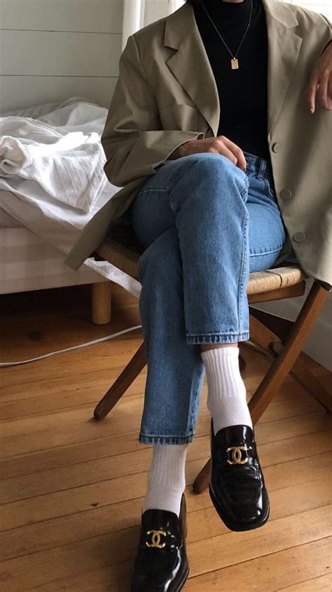 loafers with white socks trend.